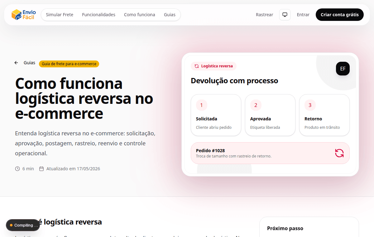 Prévia da página Como funciona logística reversa no e-commerce